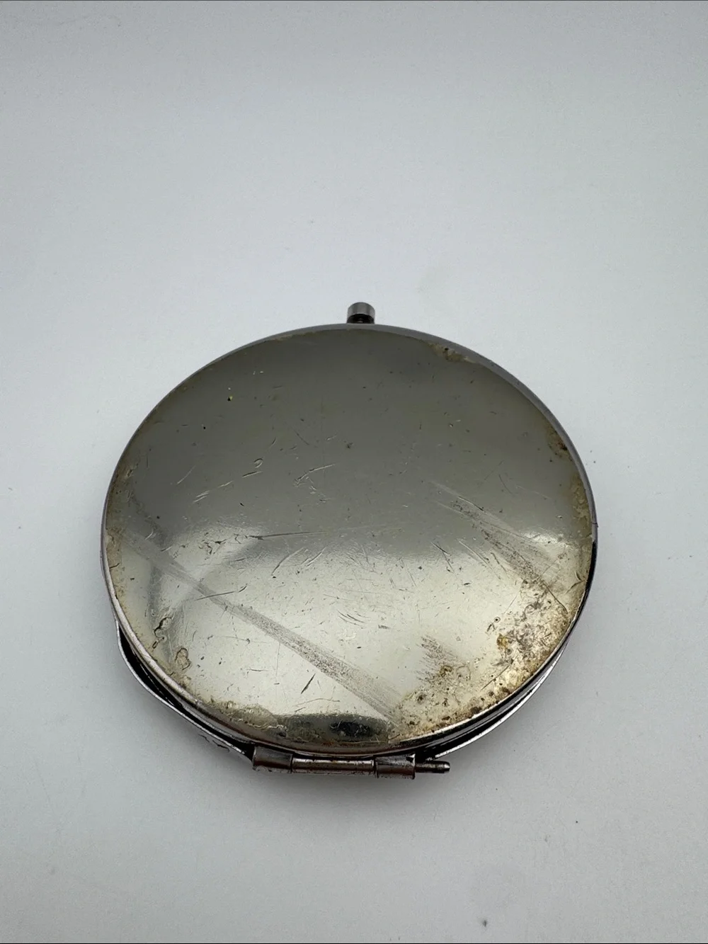 Vintage-Inspired Gold and Champagne Crystal Compact Mirror